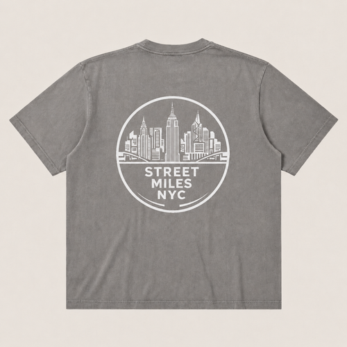 SMNYC FADED GREY Heavy Faded Minus Tee
