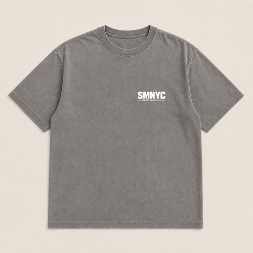 SMNYC FADED GREY Heavy Faded Minus Tee