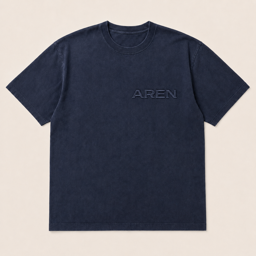 AREN Vintage Navy Boxy Heavy Tee
