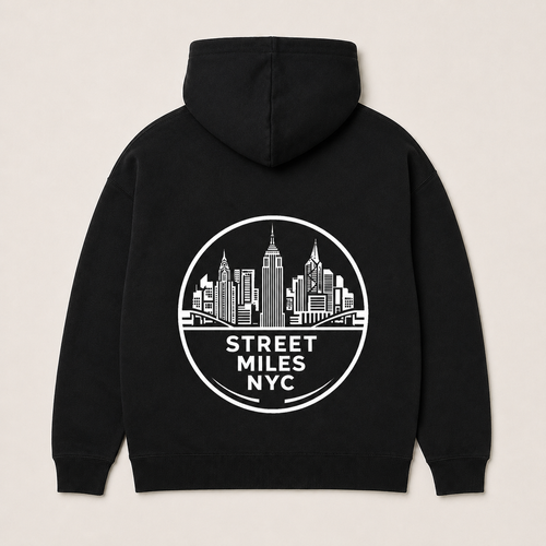 SMNYC BLACK Curved Heavy Organic French Terry Hood