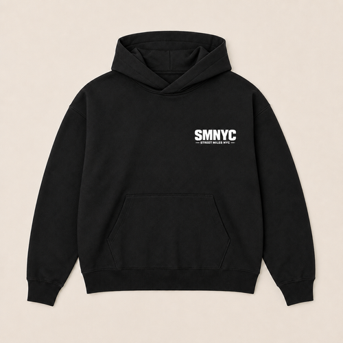 SMNYC BLACK Heavy Organic French Terry Hood