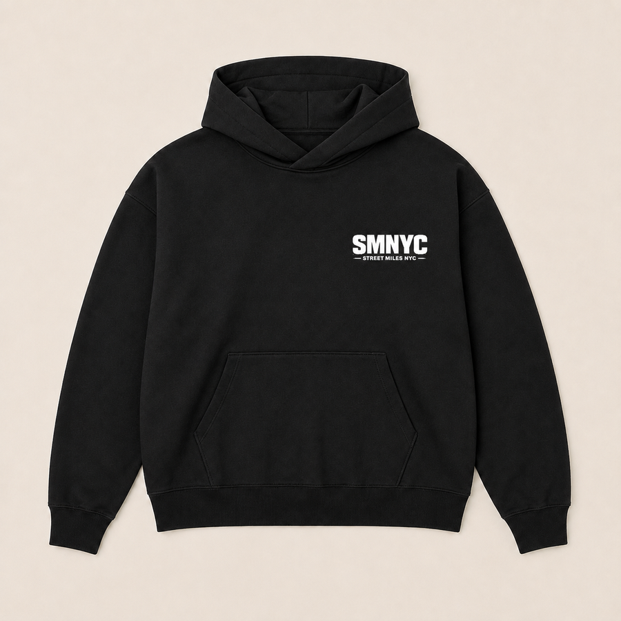 SMNYC BLACK Heavy Organic French Terry Hood