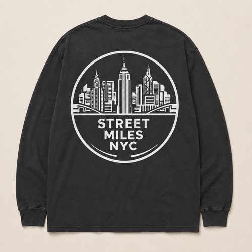 SMNYC FADED BLACK Heavy Faded L/S Tee
