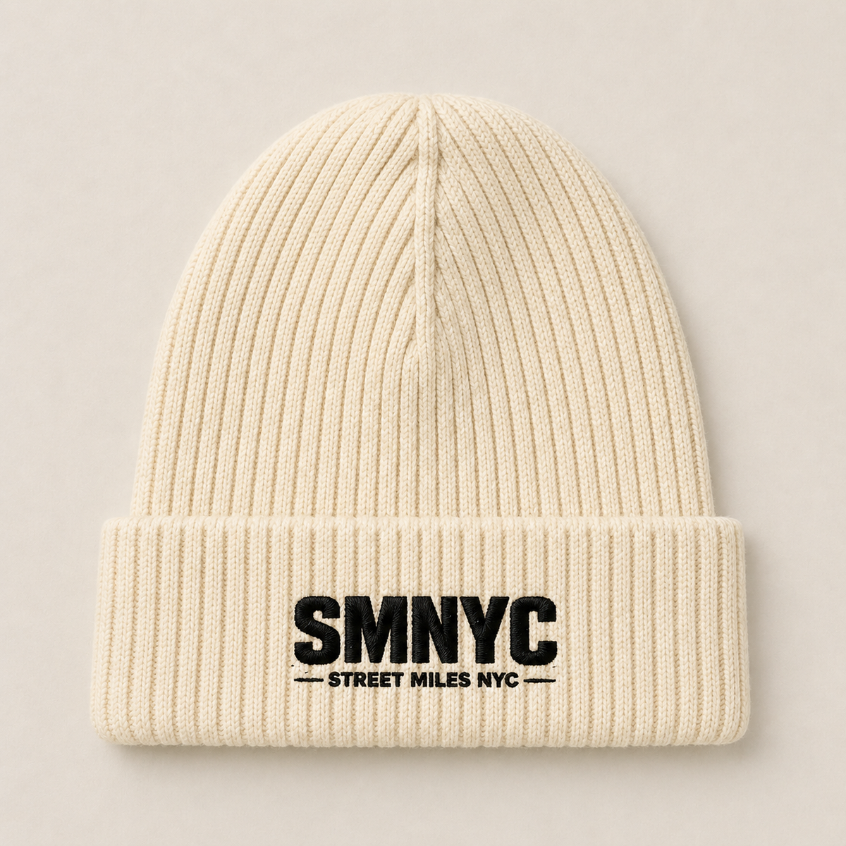 SMNYC ECRU Cuff Beanie