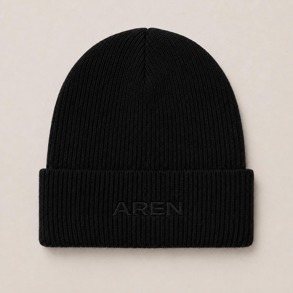 AREN BLACK Cuff Beanie