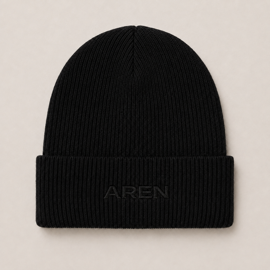 AREN BLACK Cuff Beanie