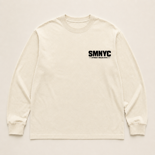 SMNYC FADED BONE WOMEN'S Heavy Faded L/S Tee