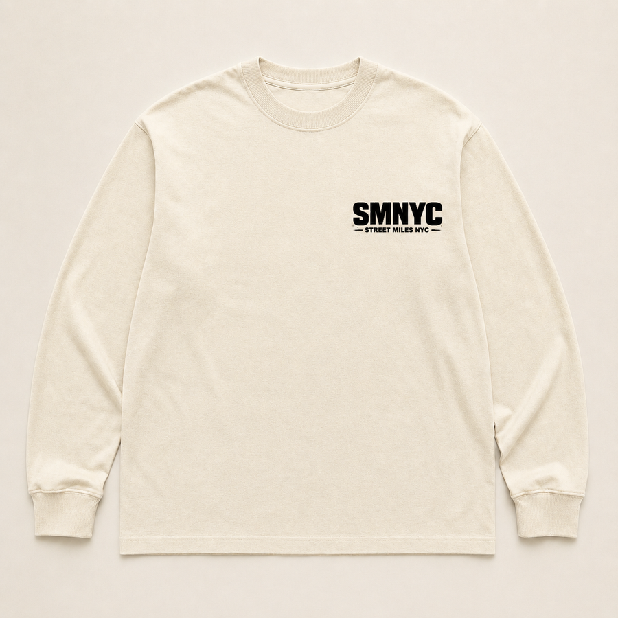 SMNYC FADED BONE Womens Heavy Faded LS Tee