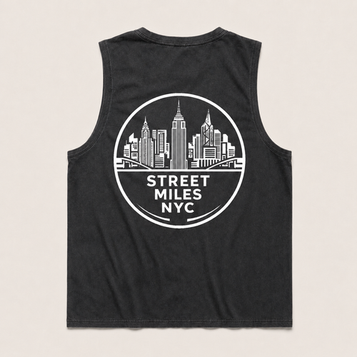 SMNYC BLACK Heavy Faded Tank