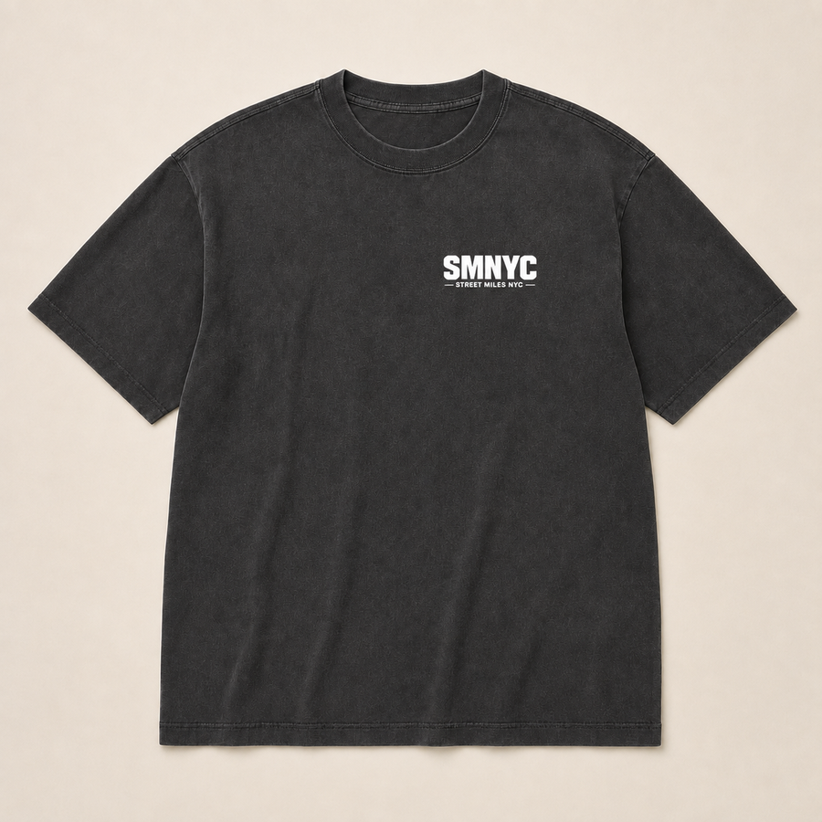 SMNYC FADED BLACK HEAVY FADED TEE