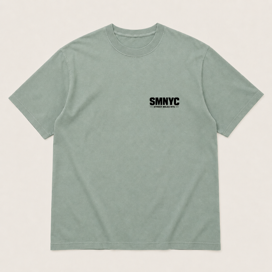 SMNYC FADED EUCALYPTUS HEAVY FADED TEE