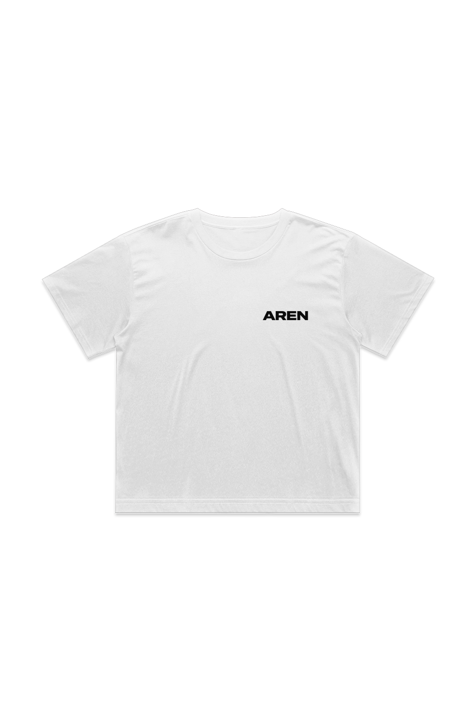 AREN WHITE Wo's Martina Crop Tee