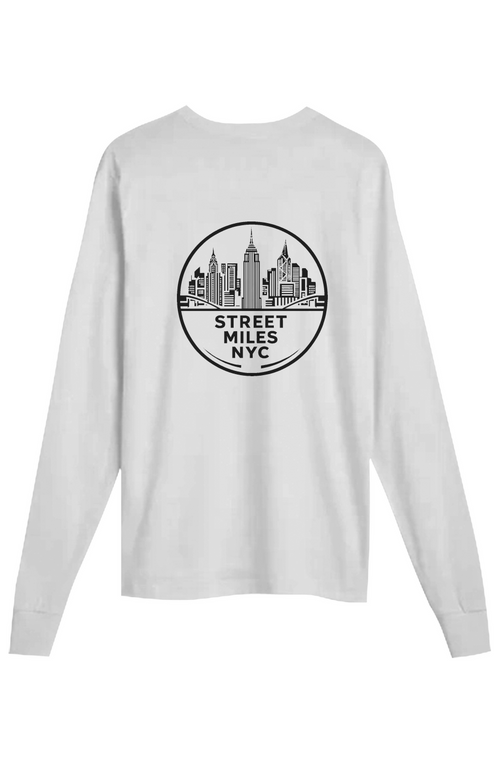 SMNYC WHITE Supima Long Sleeve Tee