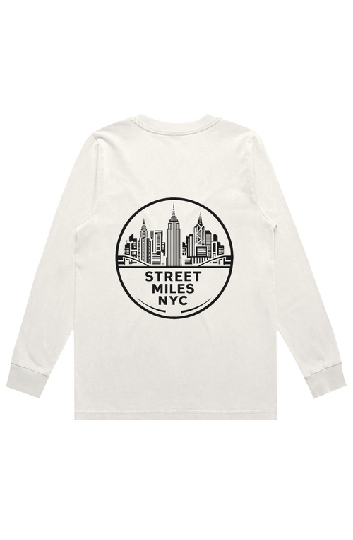 SMNYC FADED BONE Womens Heavy Faded LS Tee