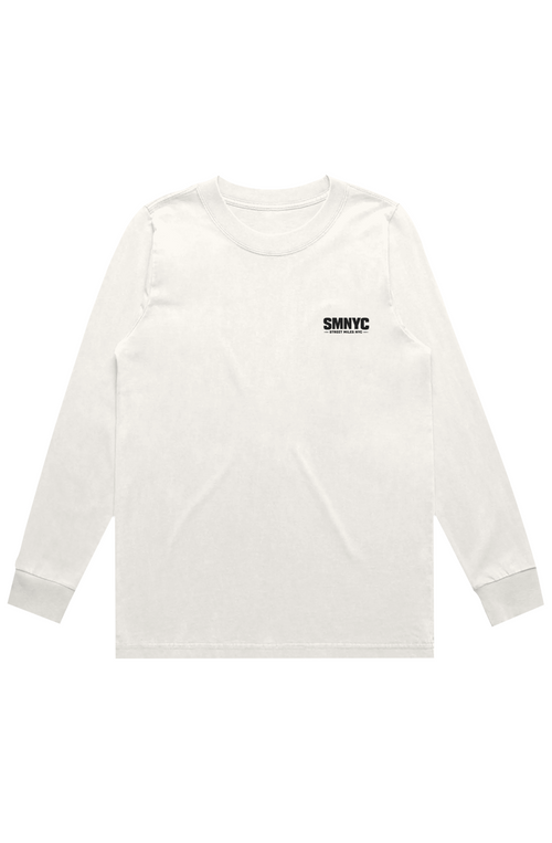SMNYC FADED BONE Womens Heavy Faded LS Tee