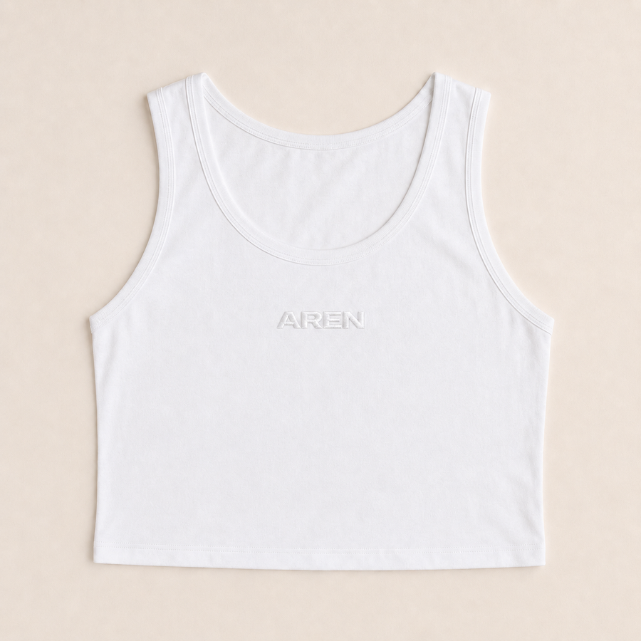 AREN WHITE WO'S CROP TANK