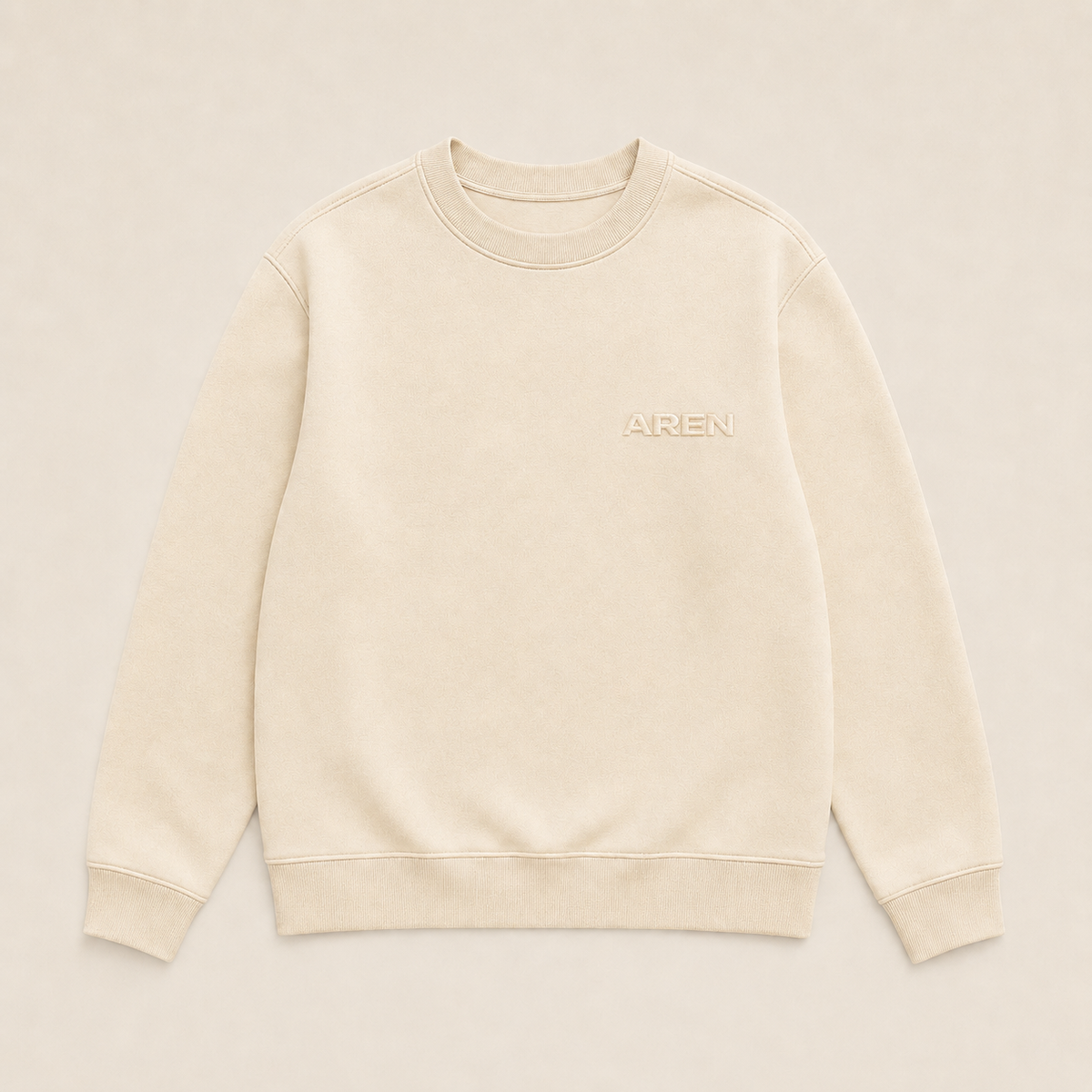 AREN PARCHMENT Organic French Terry Crew