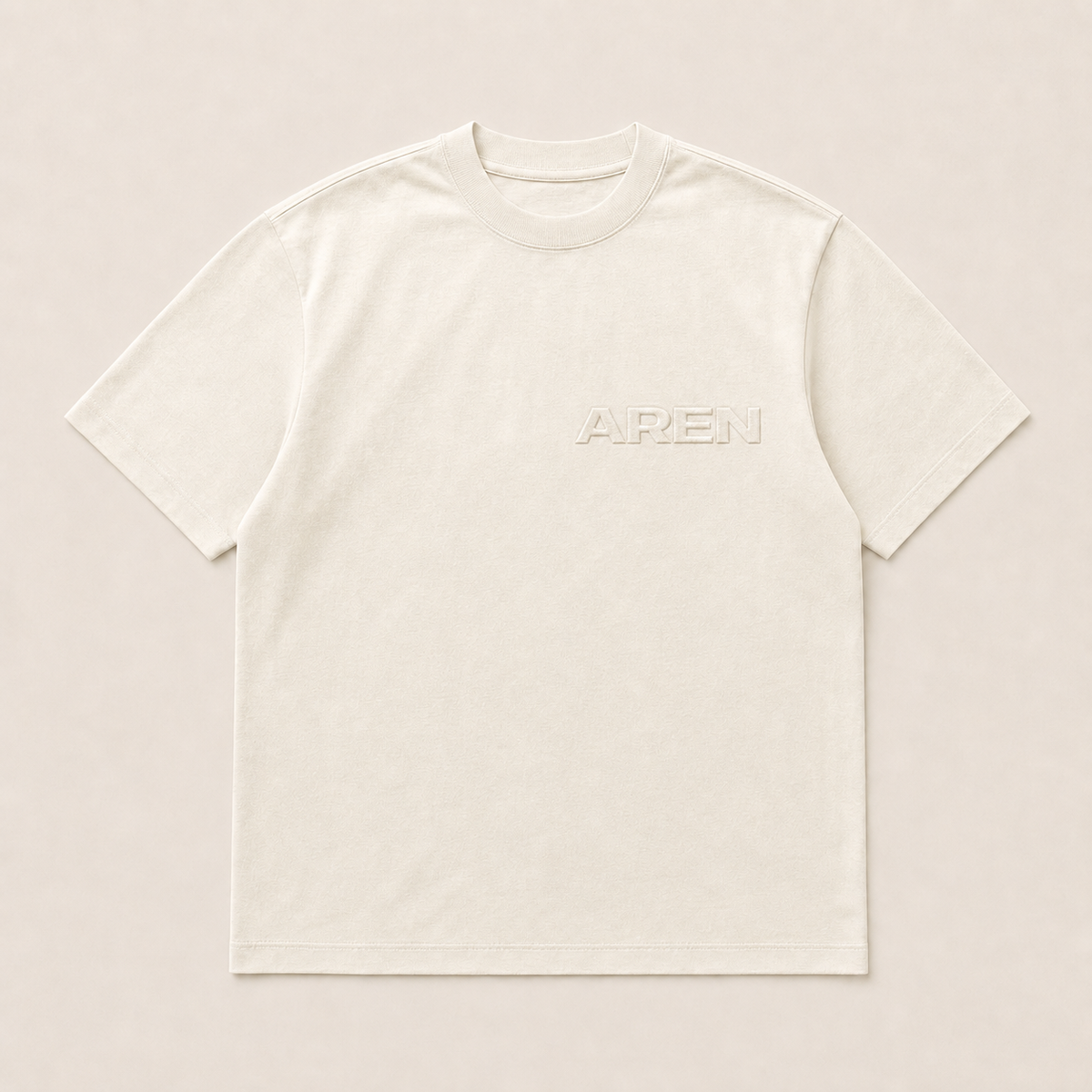 AREN PEARL Embroidered Heavyweight Organic Tee
