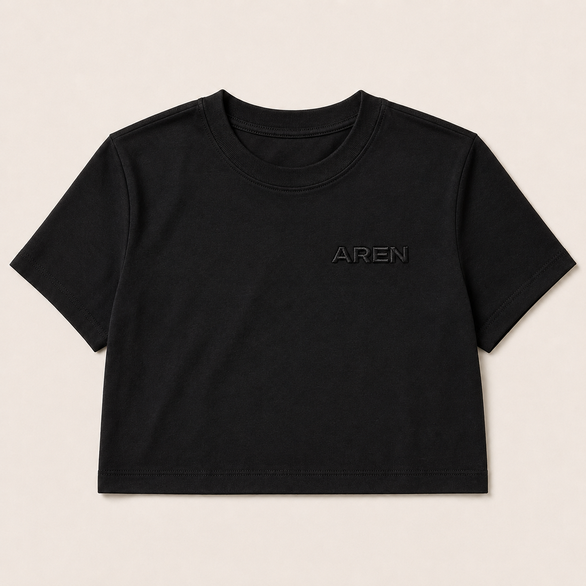 AREN BLACK Crop Tee
