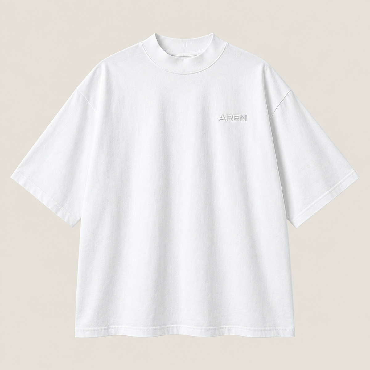 AREN WHITE Oversized Heavy Tee