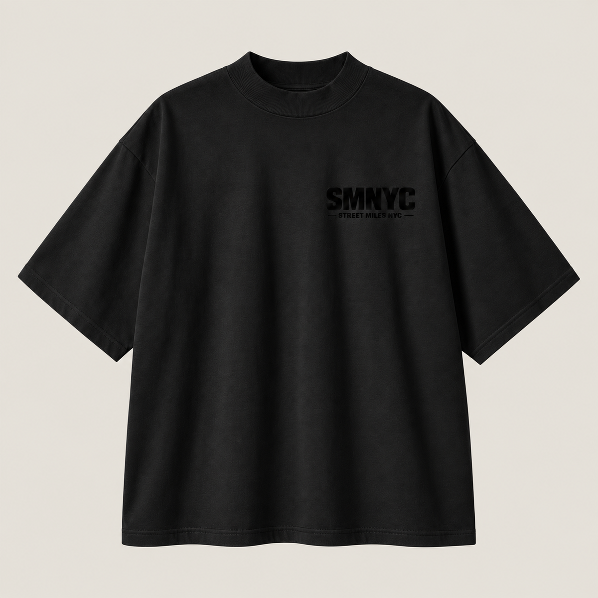 SMNYC BLACK Oversized Heavy Tee