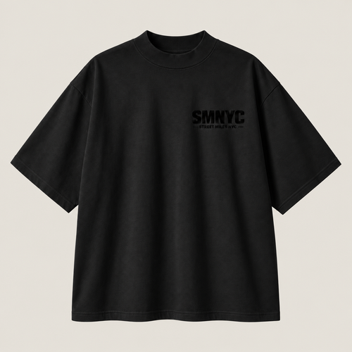 SMNYC BLACK Oversized Heavy Tee