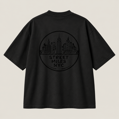 SMNYC BLACK Oversized Heavy Tee