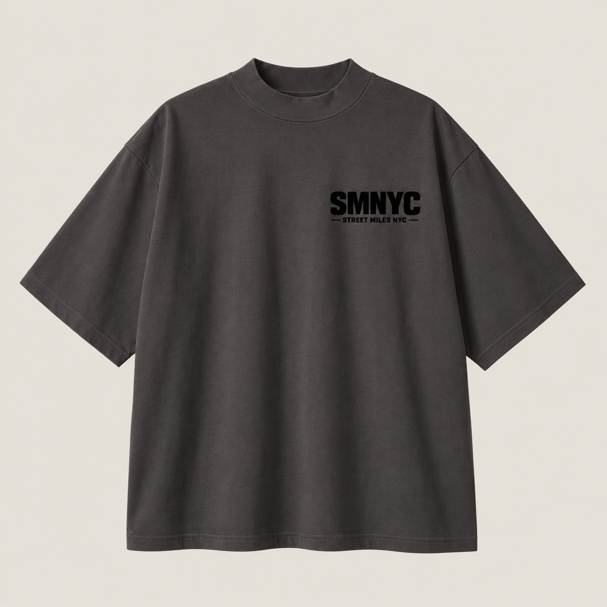 SMNYC OFF BLACK Oversized Heavy Tee