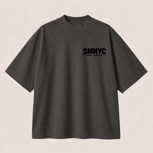SMNYC OFF BLACK Oversized Heavy Tee