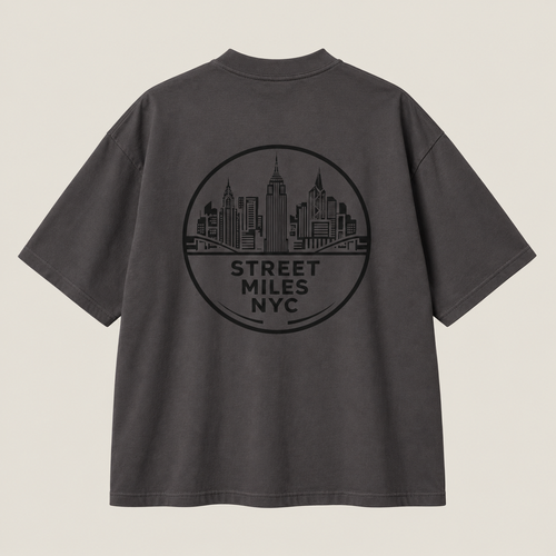 SMNYC OFF BLACK Oversized Heavy Tee