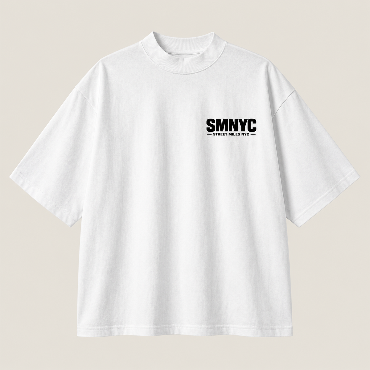 SMNYC WHITE Oversized Heavy Tee