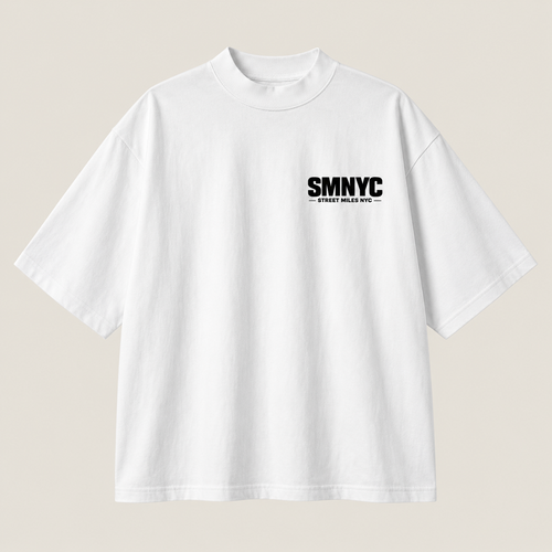 SMNYC WHITE Oversized Heavy Tee