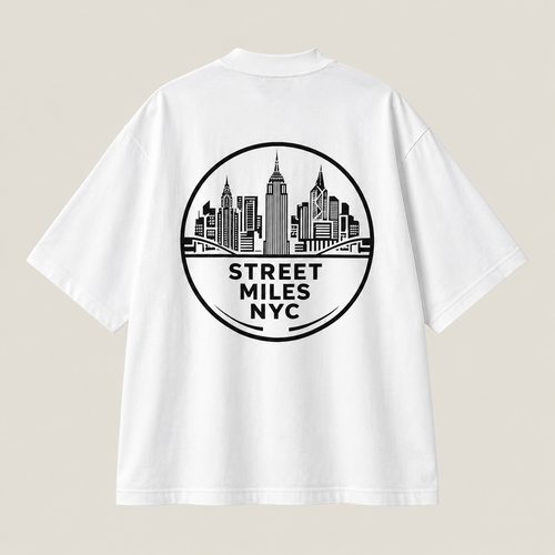 SMNYC WHITE Oversized Heavy Tee